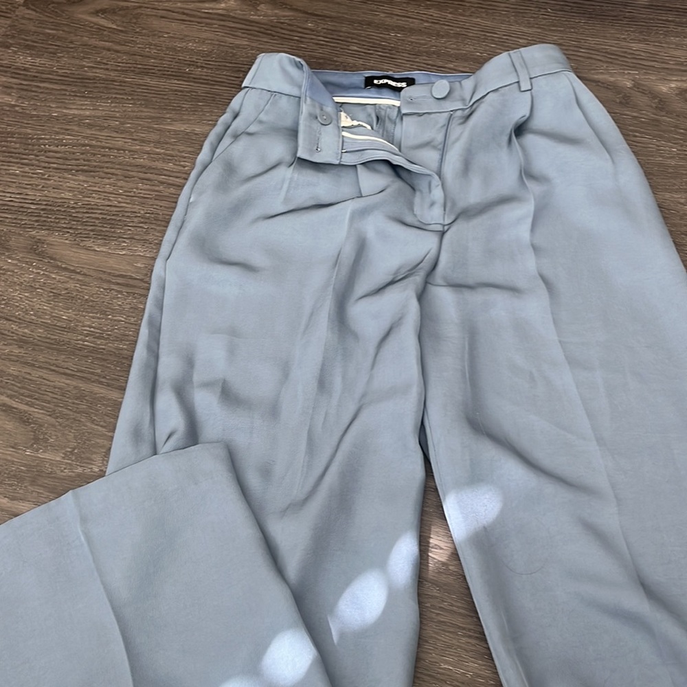 Express satin wide leg dressy pants - Picture 2 of 4